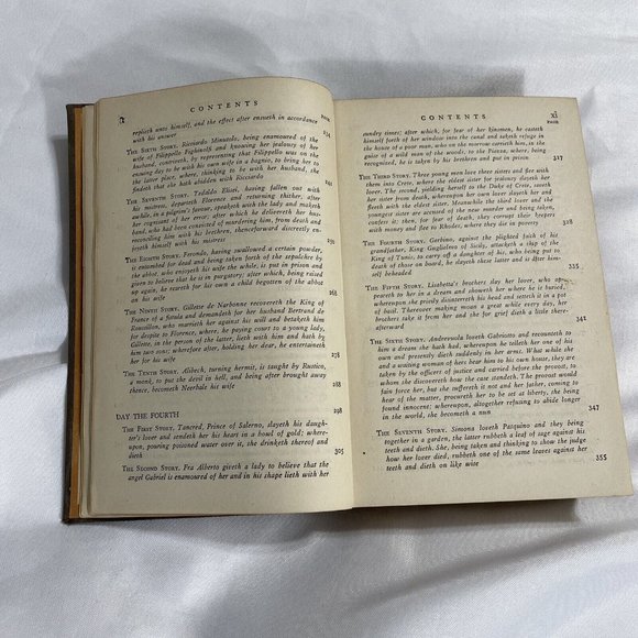 The Decameron Giovanni Boccaccio Translated Cloth Book Modern Vintage 1930’s - Picture 10 of 12